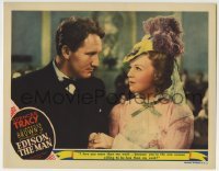 3z522 EDISON THE MAN LC 1940 Spencer Tracy loves Rita Johnson more than he loves his work!