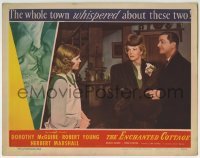 3z525 ENCHANTED COTTAGE LC 1945 young girl smiles at Dorothy McGuire & Robert Young, classic!