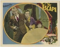 3z527 ESCAPE LC 1923 William Russell with gun protecting Virginia Valli & Nancy Drexel!