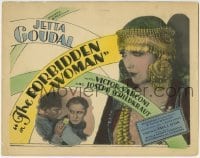 3z086 FORBIDDEN WOMAN TC 1927 beautiful spy Jetta Goudal betrays her husband in 2 ways, rare!