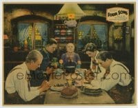 3z546 FOUR SONS LC 1928 directed by John Ford, Margaret Mann & her boys pray before eating a meal!