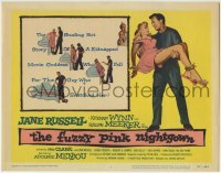 3z090 FUZZY PINK NIGHTGOWN TC 1957 sexy actress Jane Russell falls for her kidnapper Ralph Meeker!