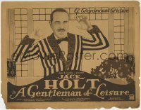 3z091 GENTLEMAN OF LEISURE TC 1923 artwork of Jack Holt with hands up, from P.G. Wodenhouse play!