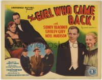 3z097 GIRL WHO CAME BACK TC 1935 Sidney Blackmer, Shirley Grey & Noel Madison with cops!