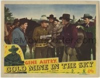 3z576 GOLD MINE IN THE SKY LC R1940s Smiley watches Gene Autry receiving a Western Union telegram!