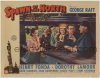 3z873 SPAWN OF THE NORTH LC 1938 John Barrymore, George Raft, Dorothy Lamour, Henry Fonda at bar!