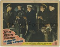 3z881 STAND BY FOR ACTION LC 1943 Donlevy tells men there's no room for sentiment in the Navy!