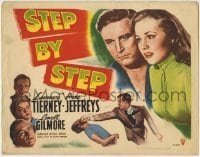 3z292 STEP BY STEP TC 1946 artwork of Lawrence Tierney & Anne Jeffreys, film noir!