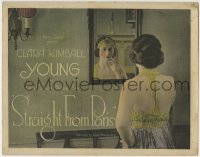 3z296 STRAIGHT FROM PARIS TC 1921 great c/u of Clara Kimball Young looking in mirror, ultra rare!