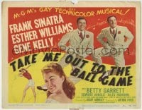 3z300 TAKE ME OUT TO THE BALL GAME TC 1949 Frank Sinatra, Esther Williams, Gene Kelly, baseball!