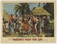 3z908 TARZAN'S FIGHT FOR LIFE LC #5 1958 the natives ask Gordon Scott to rescue their maidens!