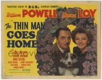 3z308 THIN MAN GOES HOME TC 1944 great image of William Powell, Myrna Loy & Asta the dog too!