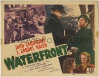 3z336 WATERFRONT TC 1944 John Carradine, J. Carrol Naish, World War II San Francisco espionage!