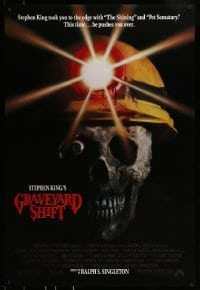 4c623 GRAVEYARD SHIFT 1sh 1990 Stephen King, Brad Dourif, creepy image of dead miner!