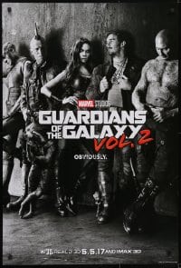 4c634 GUARDIANS OF THE GALAXY VOL. 2 teaser DS 1sh 2017 Chris Pratt, Saldana, Rooker, cast image!