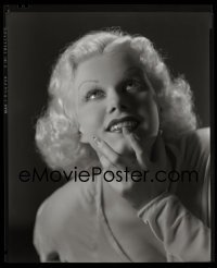 4d134 JEAN HARLOW 8x10 negative 1934 quintessential glamour portrait by Clarence Sinclair Bull!