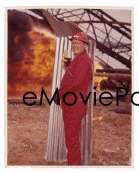 4d239 HELLFIGHTERS group of 4 4x5 transparencies 1968 portraits of fireman John Wayne & Vera Miles!