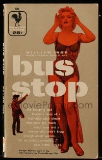 4h628 BUS STOP 1st printing paperback book 1956 William Inge story made into a Marilyn Monroe movie!