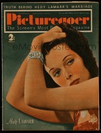 4h959 PICTUREGOER English magazine April 22, 1939 great cover portrait of sexy Hedy Lamarr!