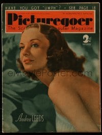 4h960 PICTUREGOER English magazine April 29, 1939 great cover portrait of sexy Andrea Leeds!