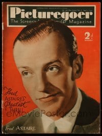 4h918 PICTUREGOER English magazine April 3, 1937 great cover portrait of Fred Astaire!