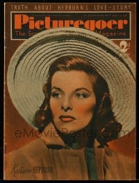 4h941 PICTUREGOER English magazine August 27, 1938 great cover portrait of Katharine Hepburn!