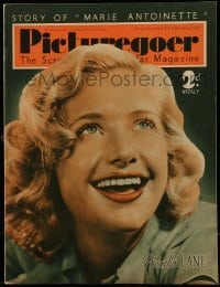 4h949 PICTUREGOER English magazine December 3, 1938 great cover portrait of smiling Priscilla Lane!