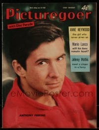 4h996 PICTUREGOER English magazine June 20, 1959 cover portrait of Anthony Perkins before Psycho!