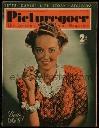 4h967 PICTUREGOER English magazine June 24, 1939 great cover portrait of smoking Bette Davis!