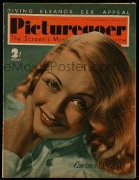 4h957 PICTUREGOER English magazine March 18, 1939 cover portrait of smiling Constance Bennett!