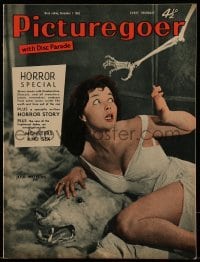 4h995 PICTUREGOER English magazine November 1, 1958 monsters & sex in the horror special issue!