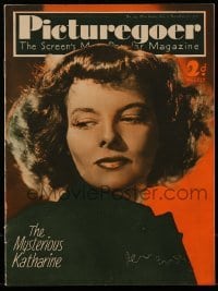 4h938 PICTUREGOER English magazine Nov 20, 1937 cover portrait of The Mysterious Katharine Hepburn!