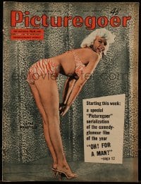 4h989 PICTUREGOER English magazine October 26, 1957 cover portrait of sexy Jayne Mansfield!