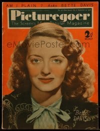 4h943 PICTUREGOER English magazine September 10, 1938 great cover portrait of pretty Bette Davis!