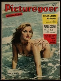 4h998 PICTUREGOER English magazine September 19, 1959 cover portrait of sexy Elke Sommer in bikini!