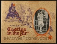 4h298 CASTLES IN THE AIR stage play souvenir program book 1926 die-cut cover, includes playbill!