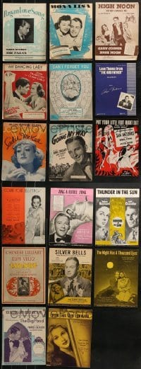 4m119 LOT OF 17 SHEET MUSIC 1920s-1970s great songs from a variety of different movies!