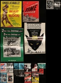 4m202 LOT OF 18 UNCUT HORROR/SCI-FI PRESSBOOKS 1950s-1970s advertising for a variety of movies!