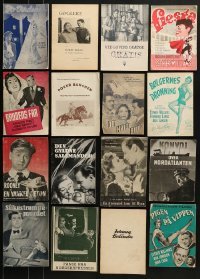 4m377 LOT OF 16 DANISH PROGRAMS 1940s-1950s different images from a variety of movies!