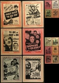 4m085 LOT OF 16 VICTOR CORNELIUS 11x14 LOCAL THEATER WINDOW CARDS 1940s a variety of movie images!