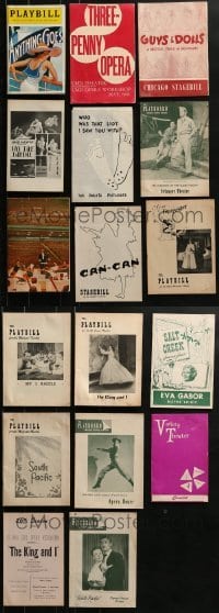 4m393 LOT OF 17 PLAYBILLS 1950s-1980s from a variety of different stage plays!