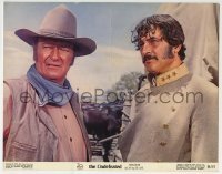 4p900 UNDEFEATED color 11x14 still 1969 great close up of Yankee John Wayne & Rock Hudson!