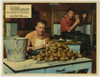 4p524 LEAGUE OF GENTLEMEN English LC 1960 Bryan Forbes watches Richard Attenborough peeling potatoes