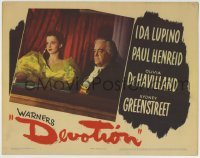 4p246 DEVOTION LC 1946 pretty elegant Olivia De Havilland & Sydney Greenstreet sit at the opera!