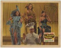 4p247 DIAMOND HORSESHOE LC 1945 great portrait of chef with three sexy showgirls on stage!