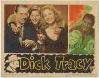 4p250 DICK TRACY LC 1945 portrait of young Mickey Kuhn between Morgan Conway & Anne Jeffreys!