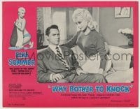 4p262 DON'T BOTHER TO KNOCK LC 1965 sexy Elke Sommer seducing Richard Todd, Why Bother To Knock!