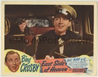 4p280 EAST SIDE OF HEAVEN LC R1950 great close up of Bing Crosby driving car!