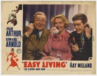 4p281 EASY LIVING LC 1937 laughing Edward Arnold, Jean Arthur & Ray Milland all holding phones!