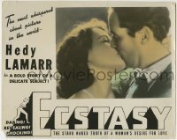 4p283 ECSTASY photolobby R1940s sexy Hedy Lamarr in a passionate kiss close up!